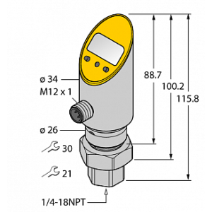 Датчик давления TURCK PS003V-502-2UPN8X-H1141/3GD