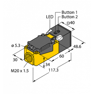 Ультразвуковой датчик TURCK RU200-CP40-2UP8X2T