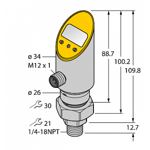 Датчик давления TURCK PS600R-503-2UPN8X-H1141