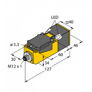 Индуктивный датчик TURCK NI40U-CP40-VP4X2-H1141