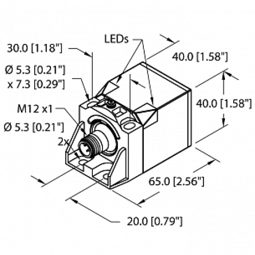 Индуктивный датчик TURCK NI50U-CK40-VP4X2-H1141/3GD