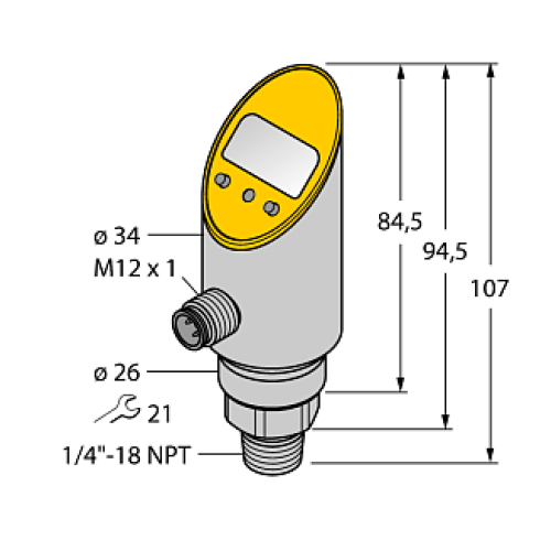 Датчик давления TURCK PS600R-303-LI2UPN8X-H1141