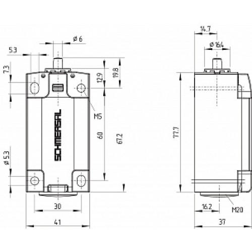 Kонцевой выключатель безопасности Schmersal PS316-T12-K370