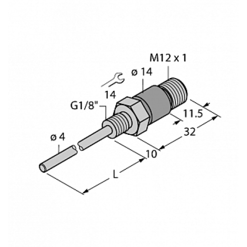 Датчик температуры TURCK TP-104A-G1/8-H1141-L035