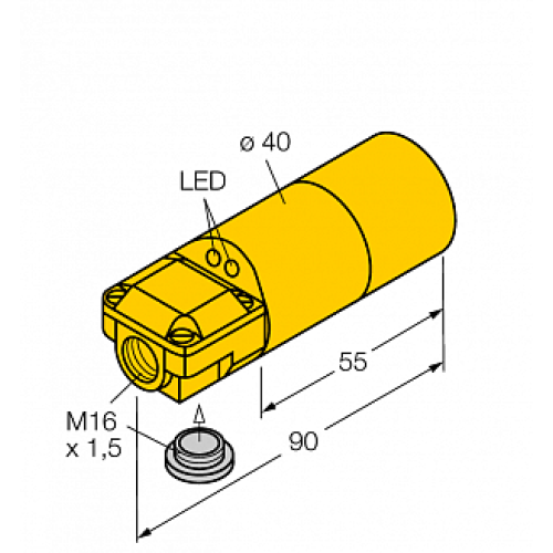 Индуктивный датчик TURCK NI30-K40SR-VN4X2