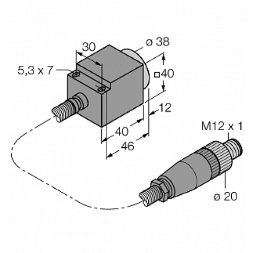 Индуктивный датчик TURCK NI25-CQ40/S1102 5M