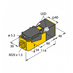 Индуктивный датчик TURCK NI35-CP40-VP4X2