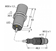 Индуктивный датчик TURCK BI10U-MT30-AD4X-0.3-RS4.23/XOR
