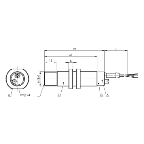 Емкостной датчик уровня Balluff BCS M18TTI2-NSC15G-AT02