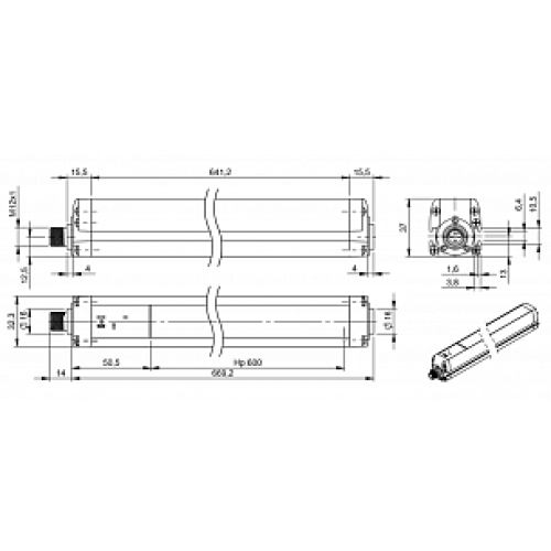 Многолучевой барьер безопасности Balluff BLG 4A-060-600-014-O01-SX