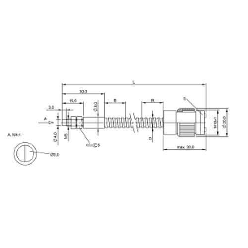 Оптоволоконный кабель Balluff BFO 18A-XAA-MZG-30-12