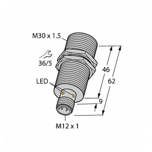 Индуктивный датчик TURCK BI15U-EM30WD-VP6X-H1141