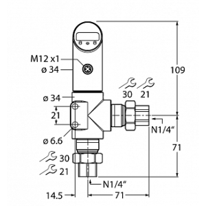 Датчик давления TURCK PS016D-502L-LI2UPN8X-H1141