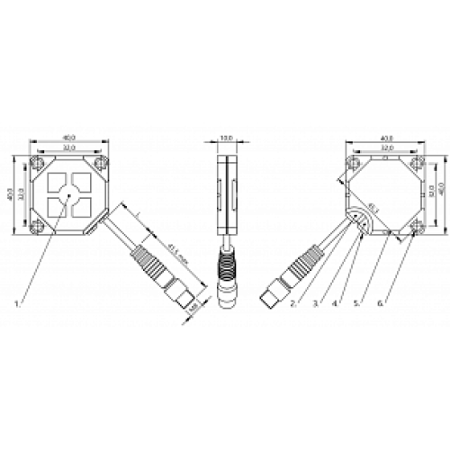 Емкостной датчик Balluff BCS Q40BBAA-POC20C-EP00,3-GS49