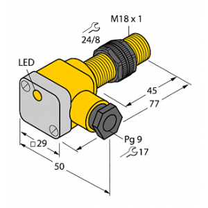 Индуктивный датчик TURCK NI10-P18SK-AZ3X