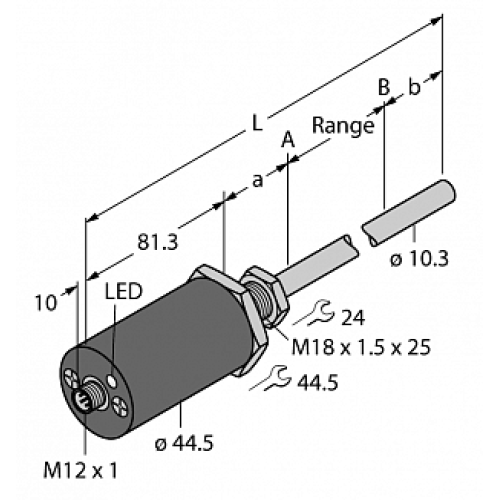  Датчик линейных перемещений TURCK LTX375M-F10-SSI2-GAF1-X3-H1161