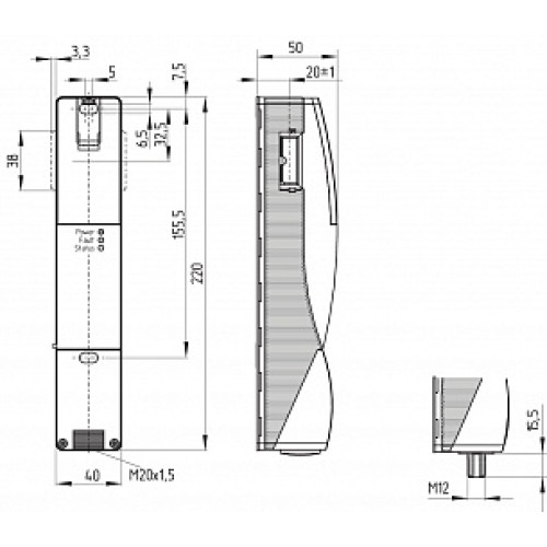 Дверной выключатель безопасности Schmersal AZM201B-I2-CC-T-1P2PW