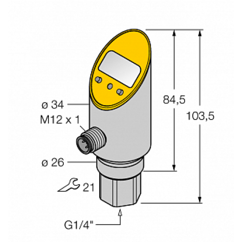 Датчик давления TURCK PS040V-301-LI2UPN8X-H1141