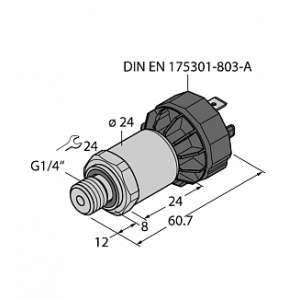 Датчик давления TURCK PT1.6R-1004-I2-DA91/X