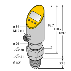 Датчик давления TURCK PS040V-508-LI2UPN8X-H1141/3GD