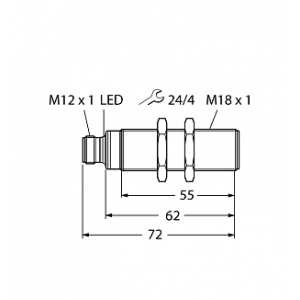  Ультразвуковой датчик TURCK RU50U-S18-LU8X-H1141