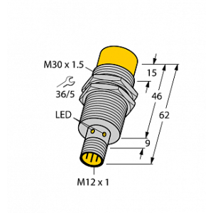 Индуктивный датчик TURCK NI30U-M30-VP44X-H1141