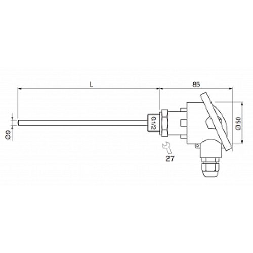 Датчик температуры EGE-Elektronik TGBA 050 GI-L200