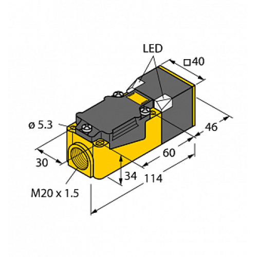 Индуктивный датчик TURCK NI20-CP40-VP4X2/S97