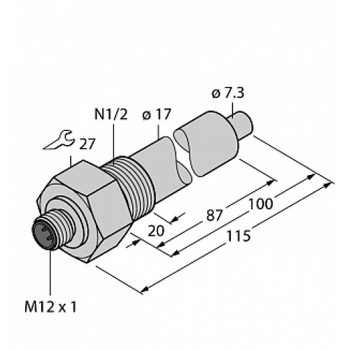 Датчик потока TURCK FCS-N1/2A4-NA-H1141/L100