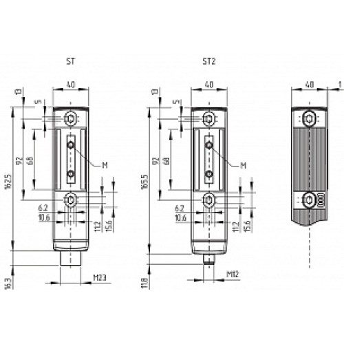 Дверной выключатель безопасности Schmersal MZM 100 B ST-1P2PW2REM-A