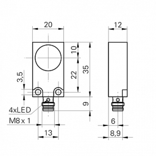 Емкостной датчик уровня Baumer CFDM 20P1500/S35L