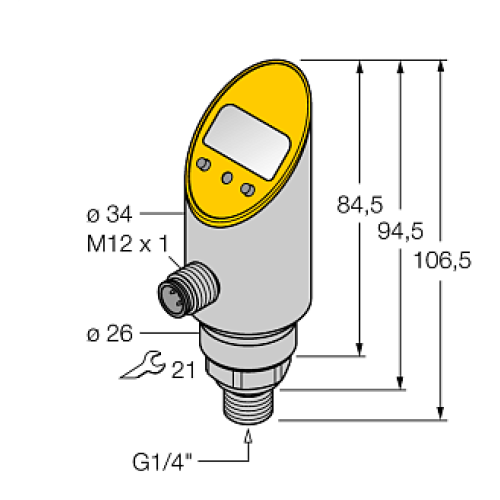 Датчик давления TURCK PS016V-304-LI2UPN8X-H1141