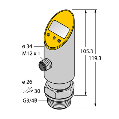 Датчик давления TURCK PS001R-606-LI2UPN8X-H1141