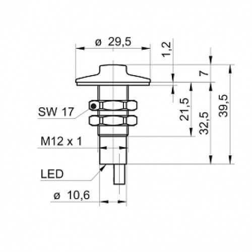 Емкостной датчик уровня Baumer CFAK 12N1140/L