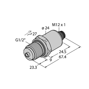 Датчик давления TURCK PT6R-1008-I2-H1141/X