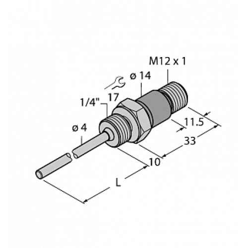 Датчик температуры TURCK TP-104A-G1/4-H1141-L035