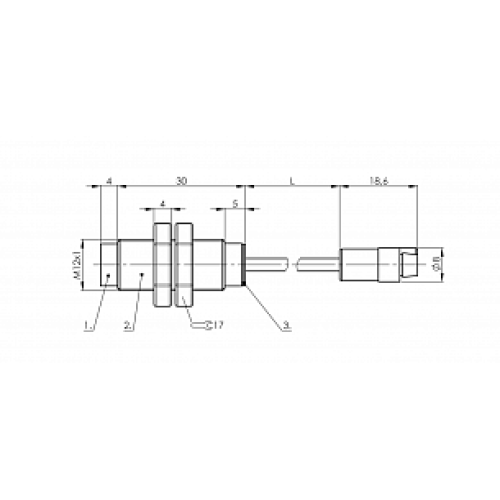 Емкостной датчик уровня Balluff BCS M12T4D1-XXS80G-EP02-GZ01-002