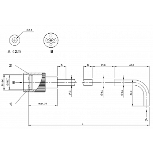 Оптоволоконный кабель Balluff BFO 18V-XAD-SMG-30-1