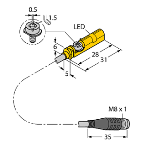 Магнитный датчик TURCK BIM-UNT-AP7X-0.3-PSG3S