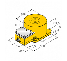 Индуктивный датчик TURCK NI100U-K90SR-VP4X2-H1141