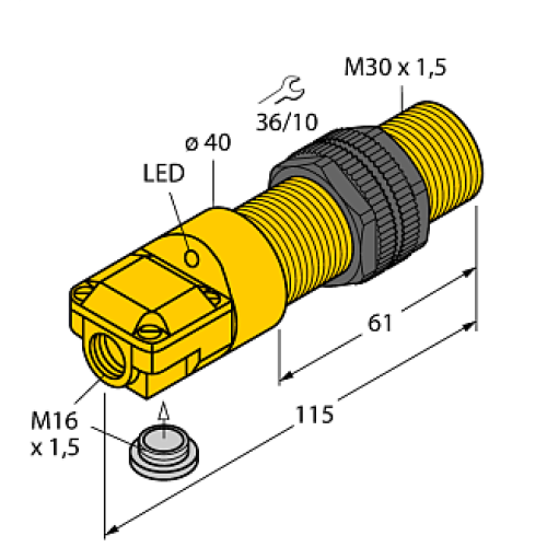 Индуктивный датчик TURCK BI10-P30SR-AP6X