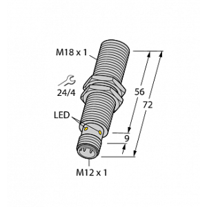 Индуктивный датчик TURCK BI8-M18E-VP6X-H1141