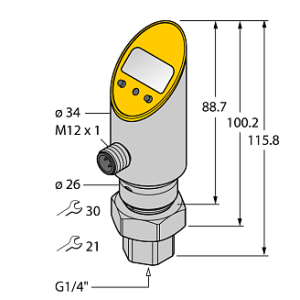 Датчик давления TURCK PS016V-501-LI2UPN8X-H1141/3GD