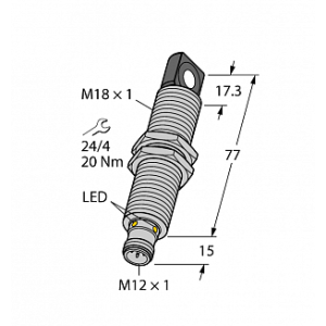 Ультразвуковой датчик TURCK RU130U-M18ES-2UP8X2-H1151