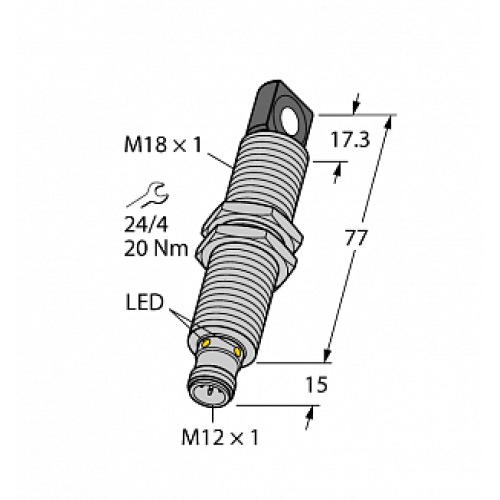 Ультразвуковой датчик TURCK RU130U-M18ES-2UP8X2-H1151