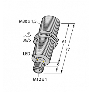 Индуктивный датчик TURCK BI10NF-EM30HE-AP6X2-H1141