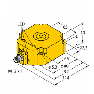 Индуктивный датчик TURCK BI50U-Q80-VP6X2-H1141