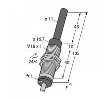 Индуктивный датчик TURCK WI40-M18-LIU5