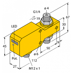 Датчик потока TURCK FCI-D04A4P-AP8X-H1141