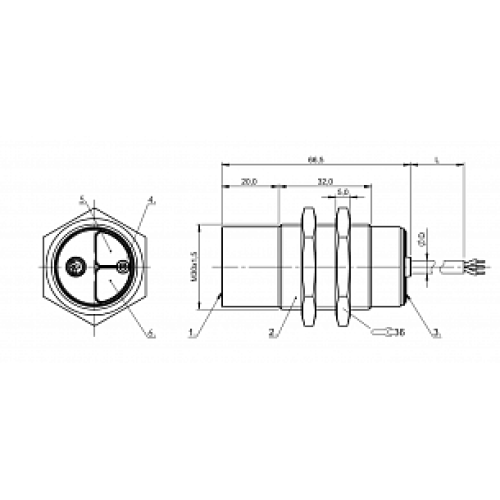 Емкостной датчик уровня Balluff BCS M30BBE1-PSC25H-EP02